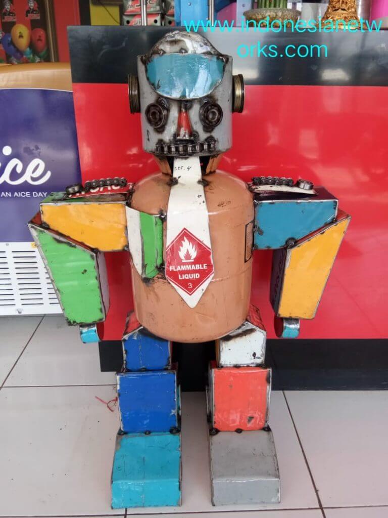 Kerajinan barang  bekas  membuat robot merupakan bentuk 